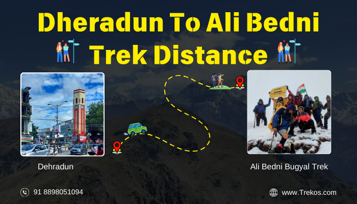 Dehradun to Ali Bedni Trek Distance