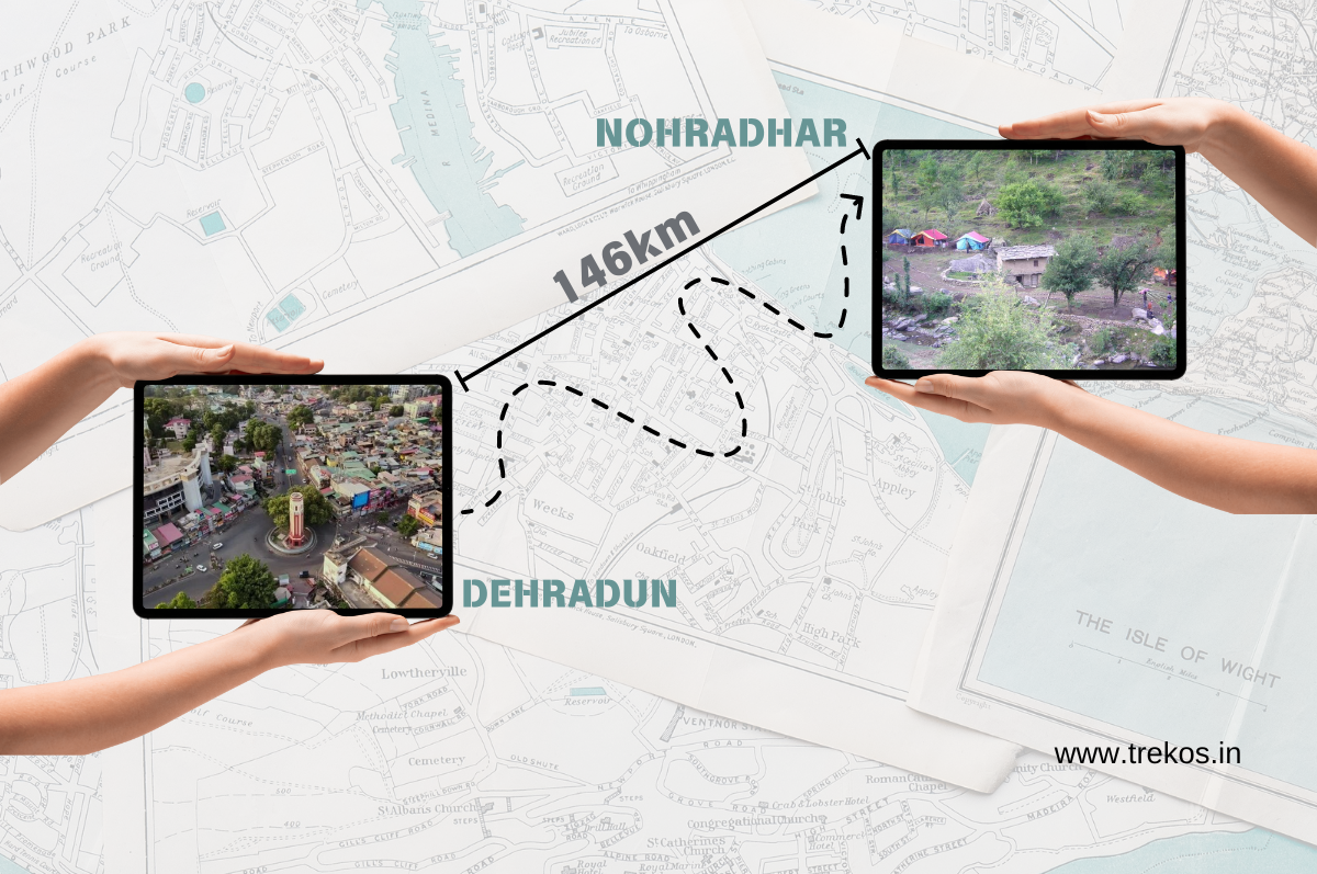 Dehradun to Churdhar Nohradhar Trek Distance