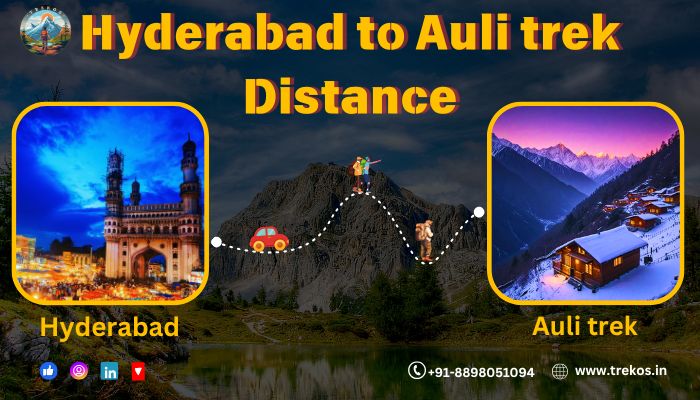 Hyderabad to Auli Trek Distance