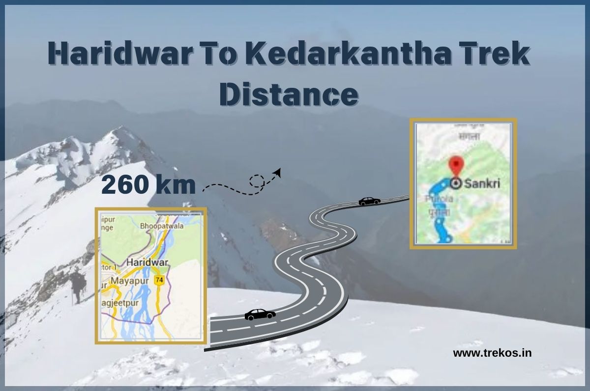 Haridwar to Kedarkantha Trek Distance 