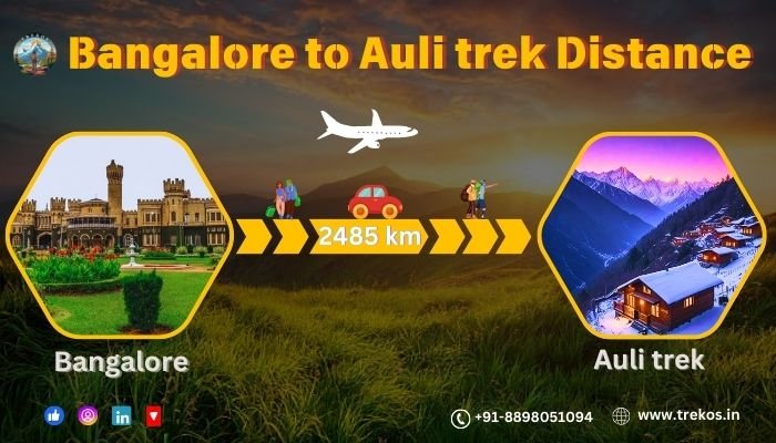 Bangalore to Auli Trek Distance