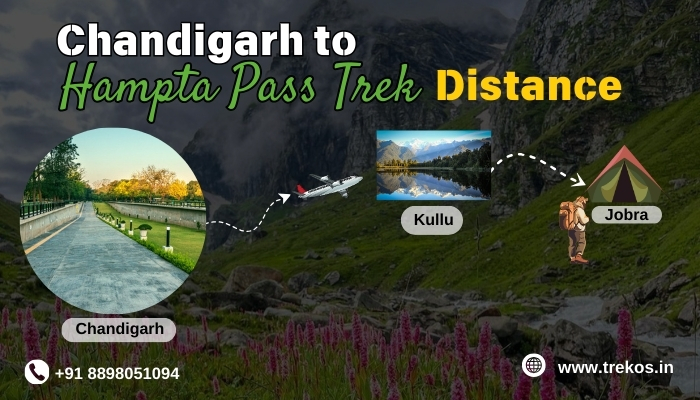 chandigarh to hampta pass trek distance